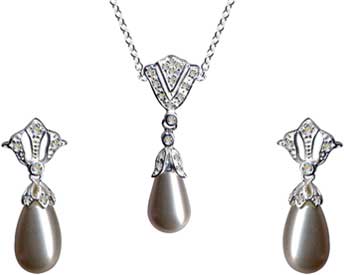 Silver Jewelry Set-55019