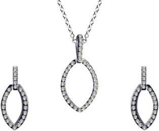 Silver Jewelry Set-55014
