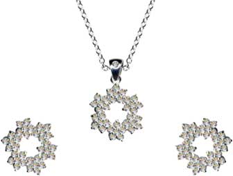 Silver Jewelry Set-55022